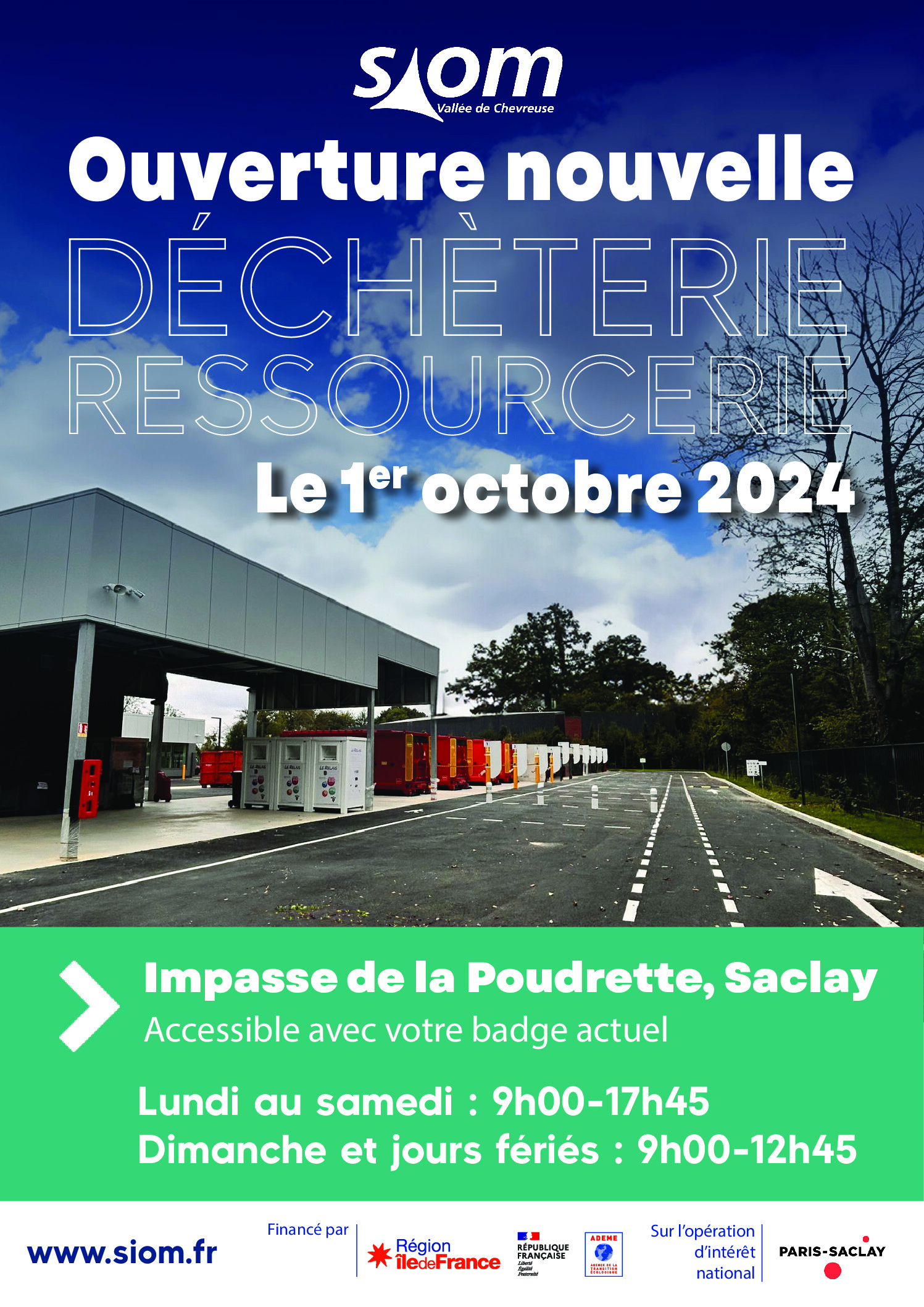 Image Ouverture de la déchèterie ressourcerie à Saclay !