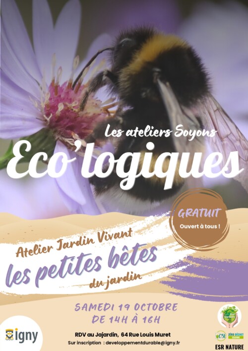 Image de l'événement: Atelier Soyons Éco’logiques : « Les petites bêtes du jardin »