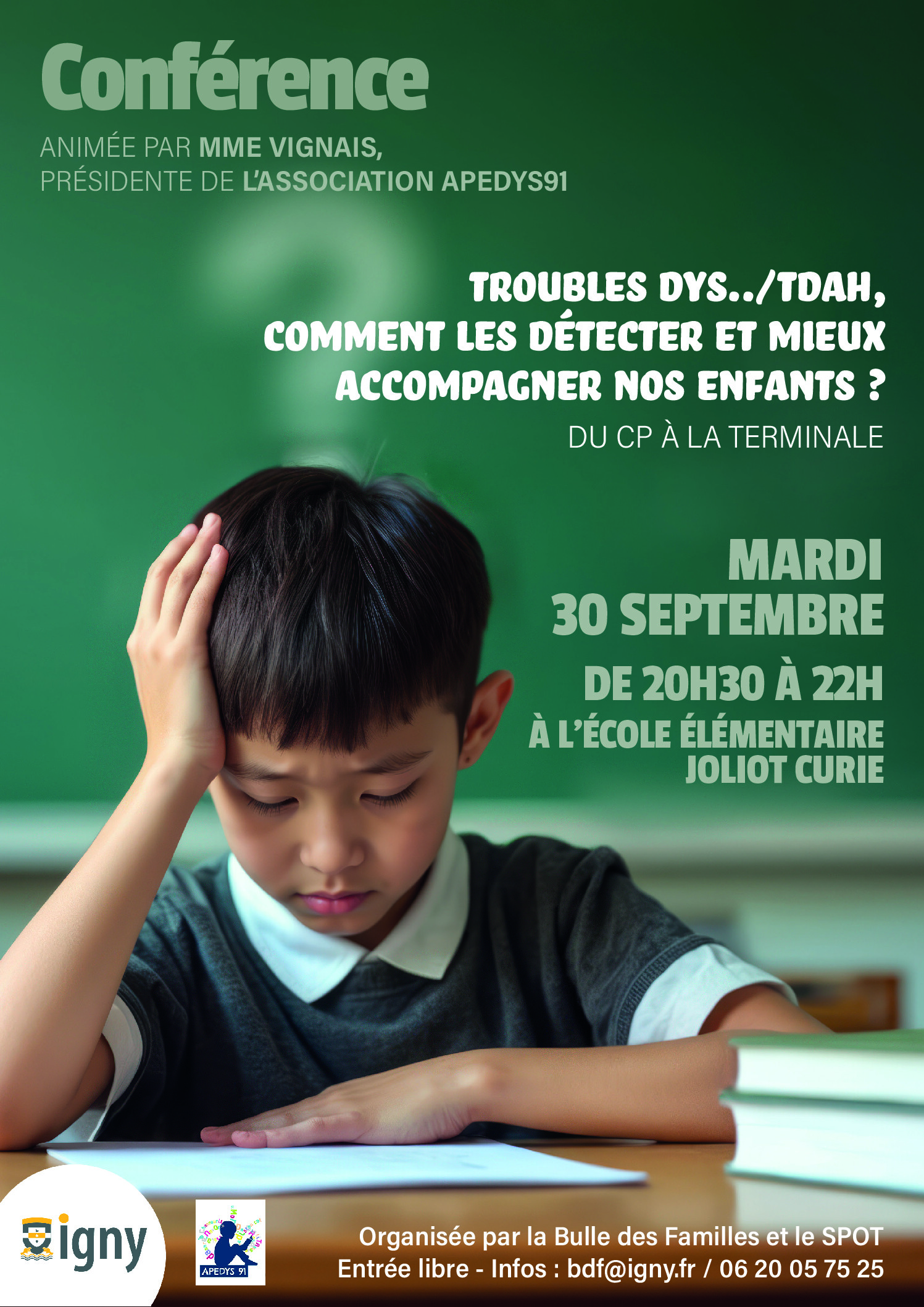 Image de l'événement: Conférence : troubles Dys et TDAH