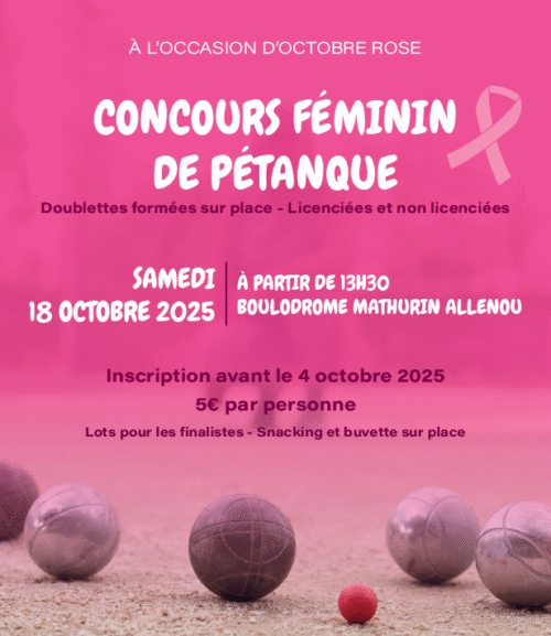 Image de l'événement: Concours féminin de pétanque