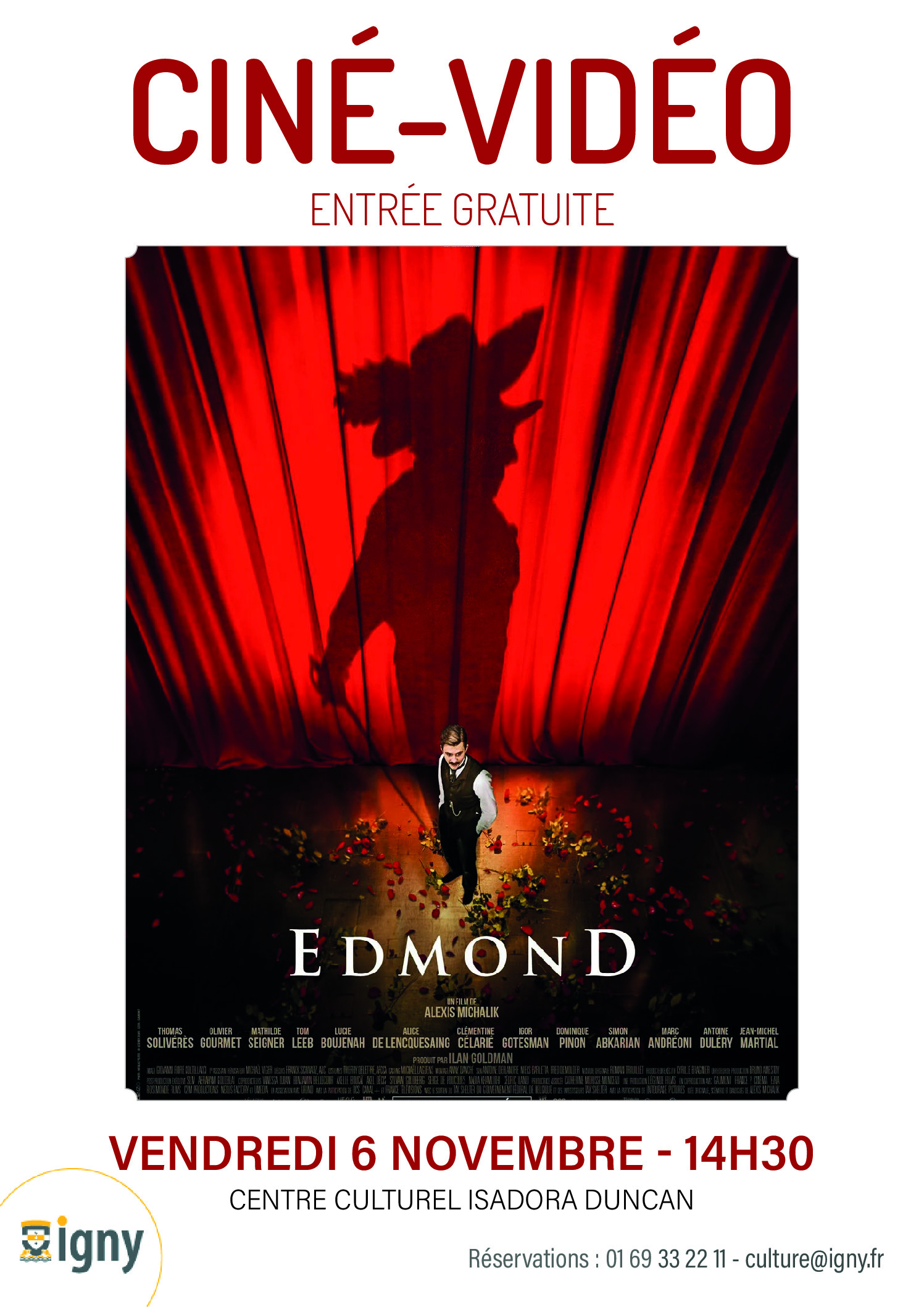 Image de l'événement: Ciné-vidéo : « Edmond »