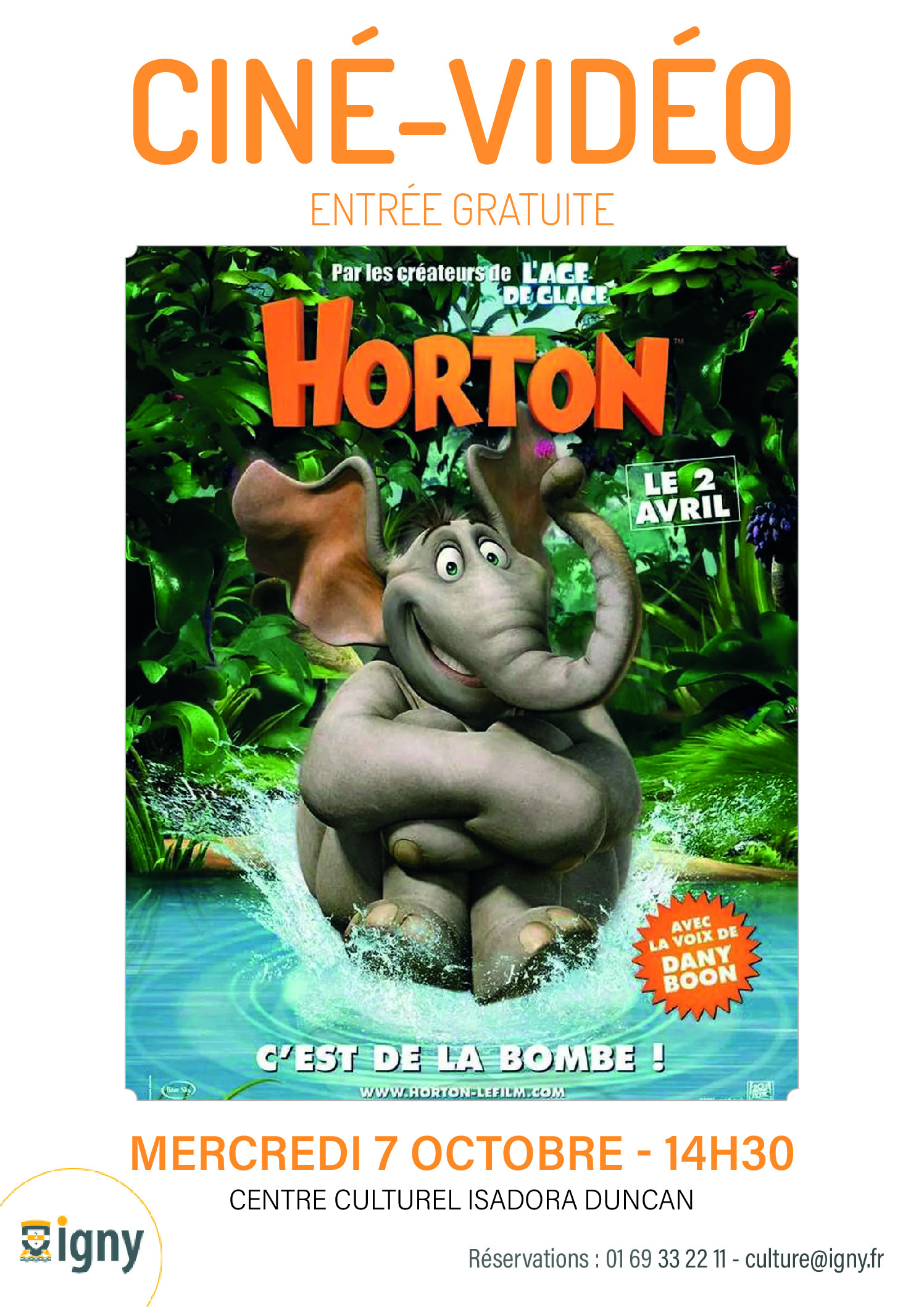 Image de l'événement: Ciné-vidéo : « Horton »