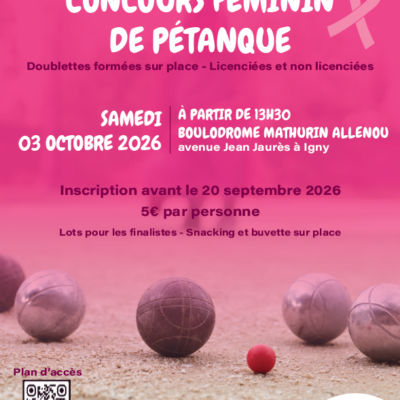 Concours féminin de pétanque