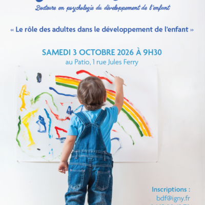 Conférence : « Le rôle des adultes dans le développement de l’enfant »