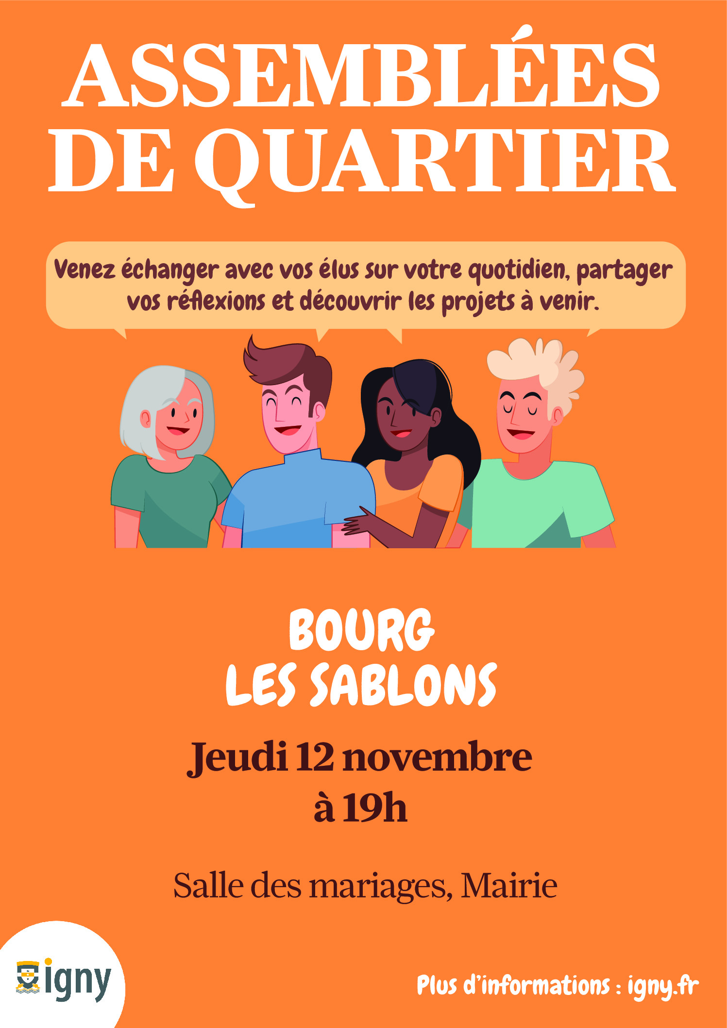 Image de l'événement: Assemblée de quartier – Quartiers du Bourg / des Sablons