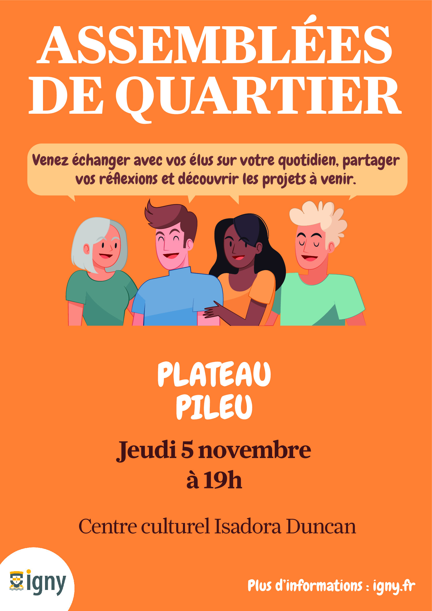 Image de l'événement: Assemblée de quartier – Quartiers du Plateau / du Pileu