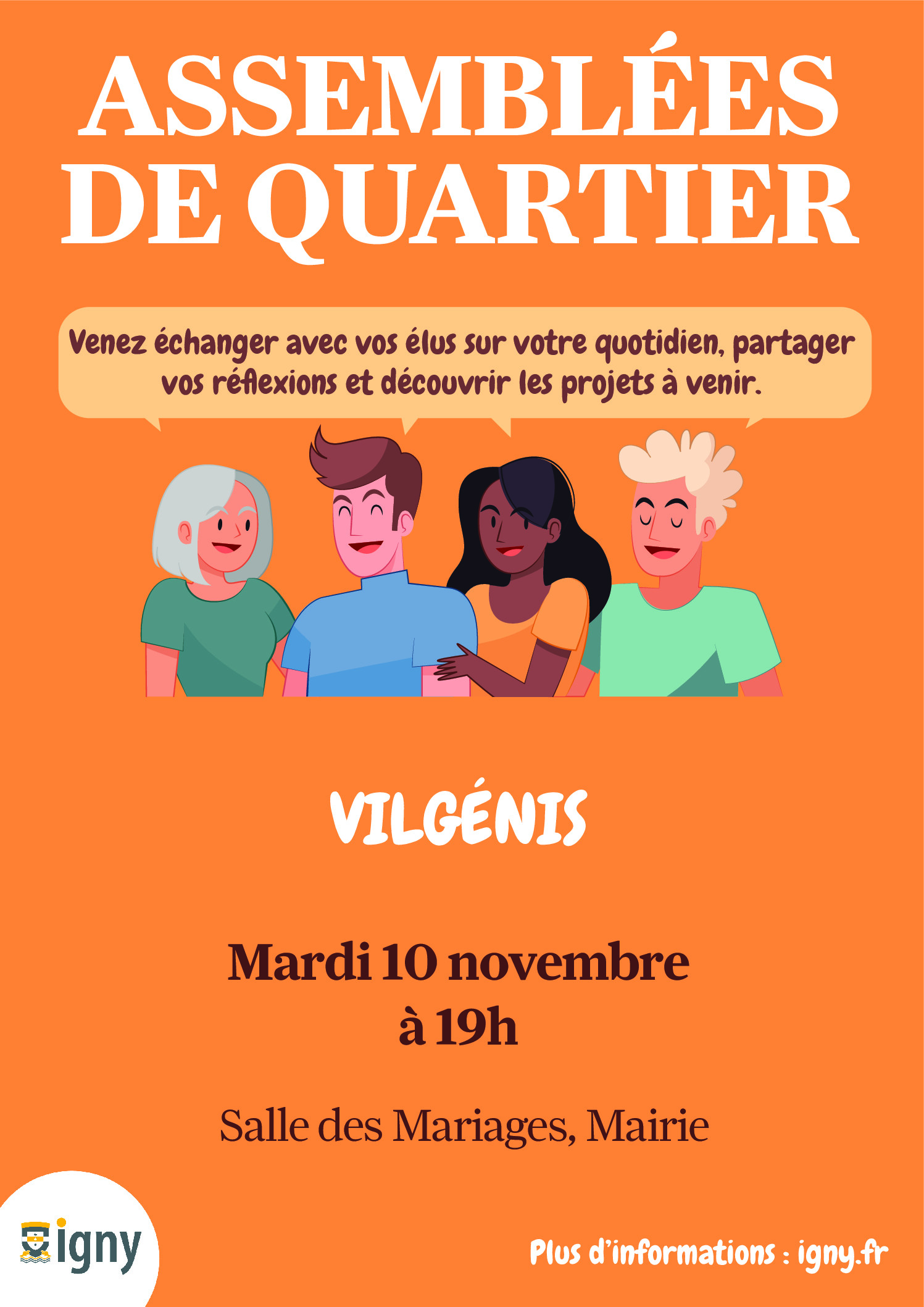 Image de l'événement: Assemblée de quartier – Quartier de Vilgénis